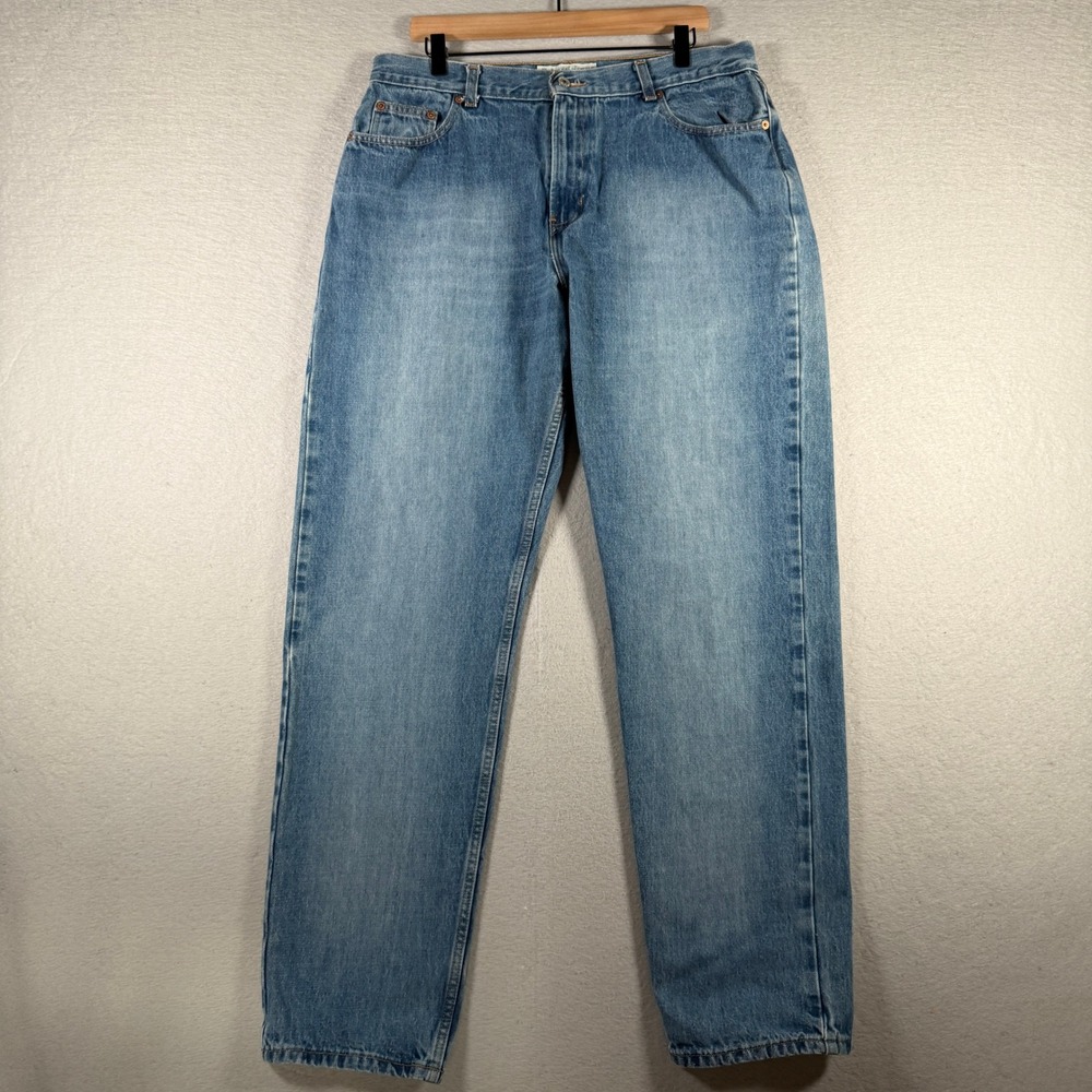 Old Navy Relaxed Jeans At‎ Waist Blue Denim Straight Leg 100% Cotton 18 Long